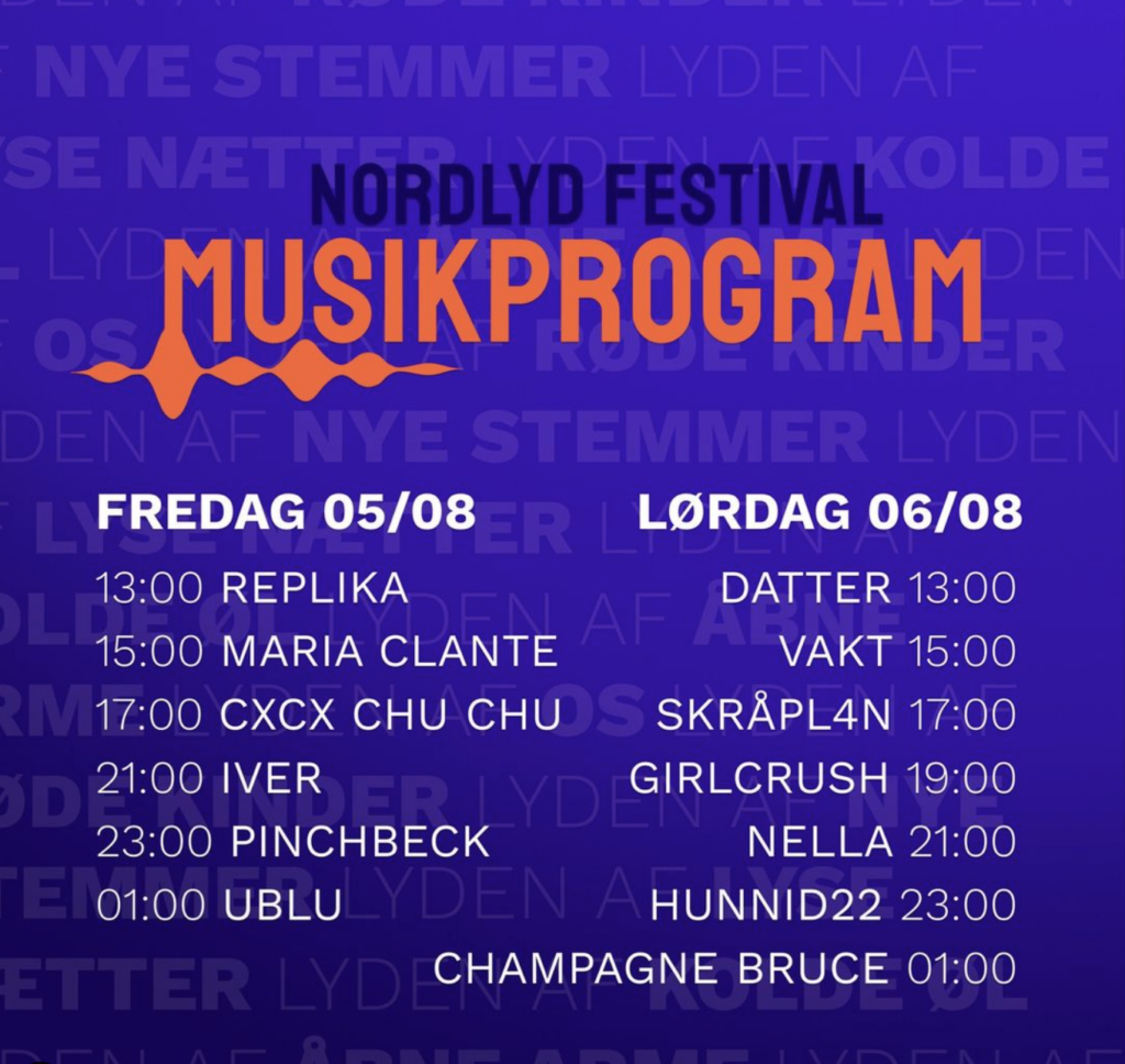 Line-up 2022 på Nordlyd Festival